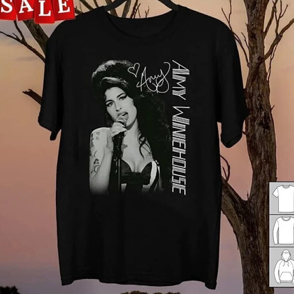 New Amy Winehouse signature Retro Gift For Fans Unisex T-Shirt .